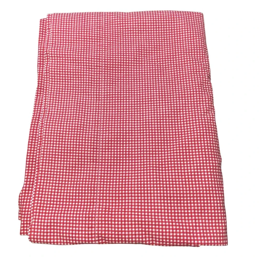 Vintage 90s Ralph Lauren Twin Red Gingham Wendy Check Plaid Flat Sheet Cotton